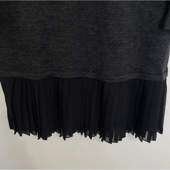 Wrap London Phoebe Merino Wool Pleated Shift Dress Size 2 Black Modest Academia - Picture 4 of 10